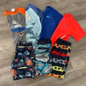 BUNDLE Boys Swim Shorts and Rash Guards